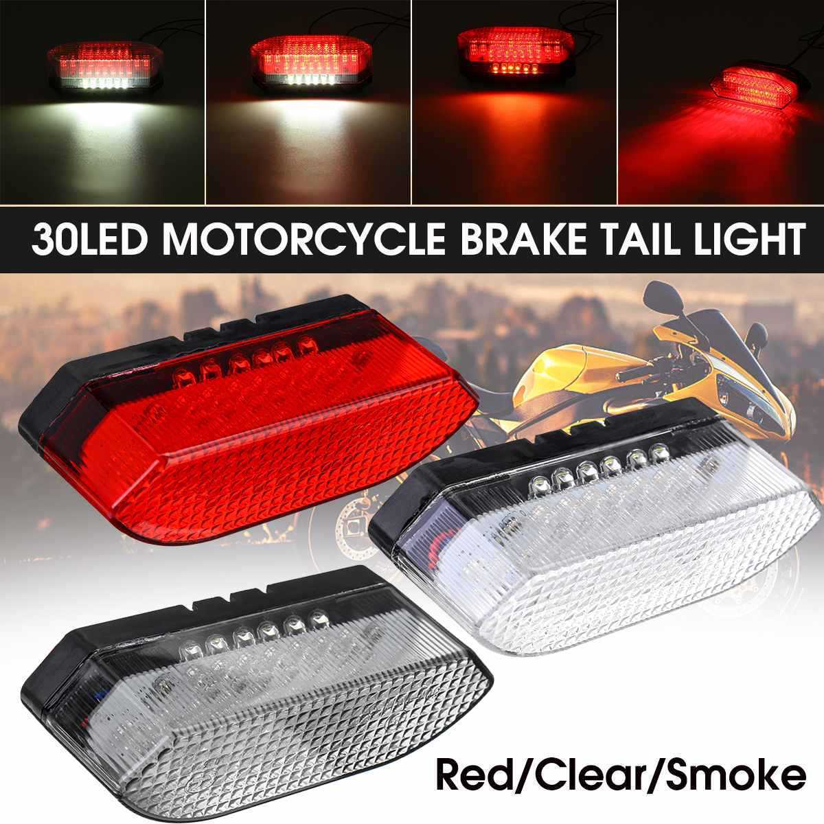 30 LED High-low Beam driving breaking License Number Plate Light Motorcycle Tail Light