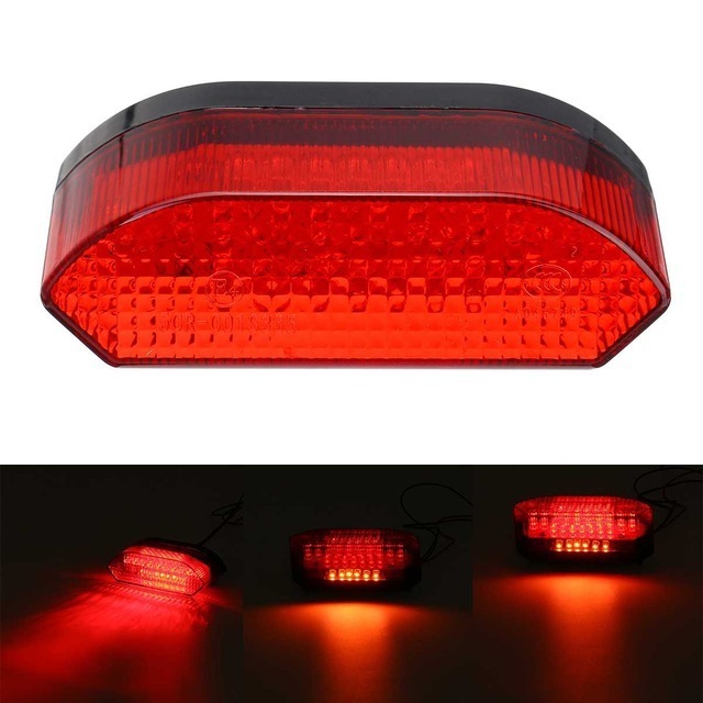 30 LED High-low Beam driving breaking License Number Plate Light Motorcycle Tail Light