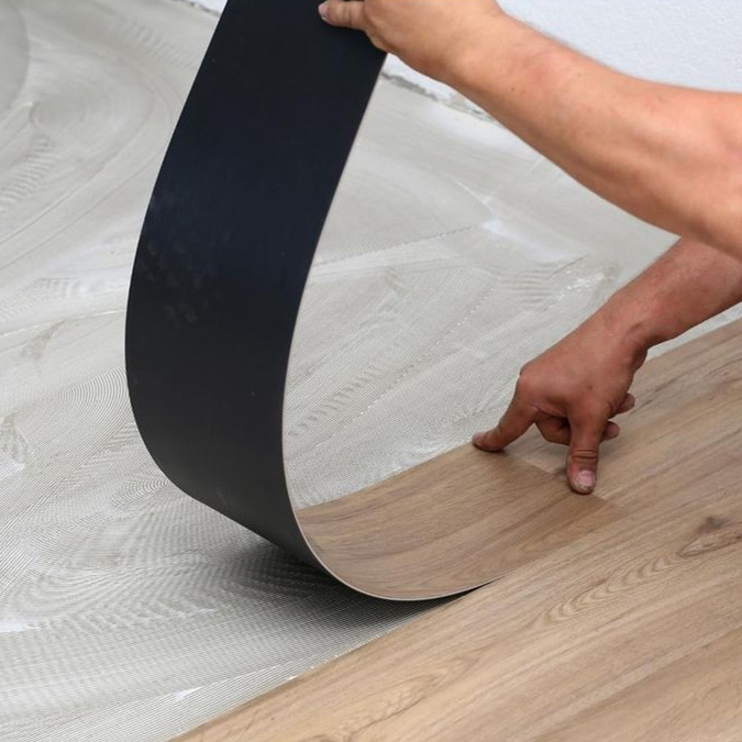 Home Decoration Manufacturing Wholesale Covering Plastic Laminate Plank Floor Glue Down LVT Flooring Dry Back PVC Vinyl Flooring