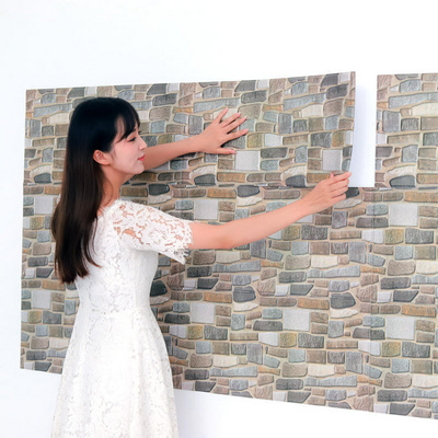 home decorative sticker papel tapiz self adhesive brick wall pvc tile 3d wallpaper