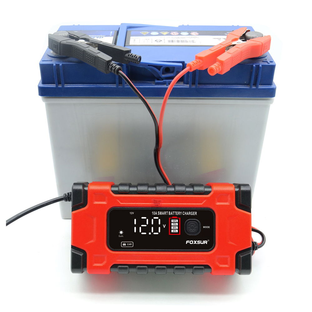 New Arrival Battery Pulse Charger 12V 10A Motorcycle Car Pulse Repair Trickle Charger