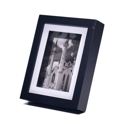 Wooden shadow box photo picture frames Wholesale custom color 3d deep display frame box