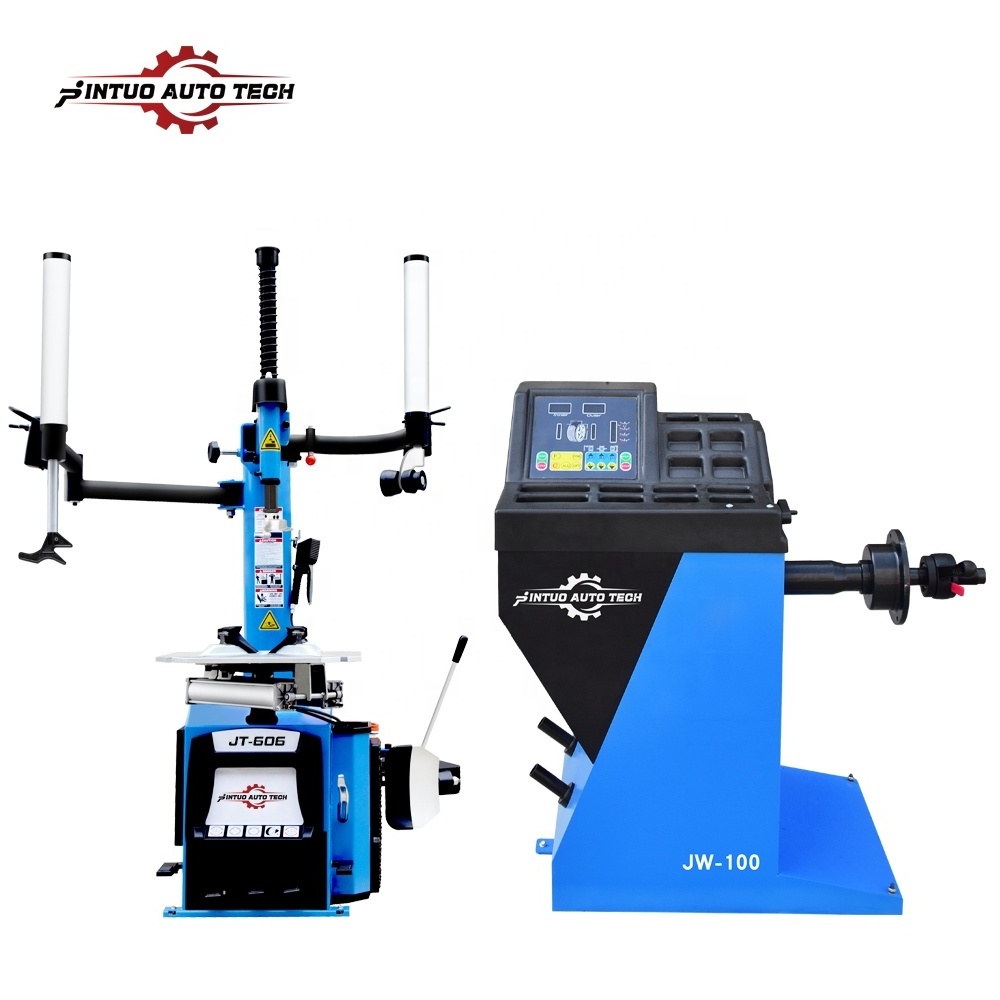 Jintuo touchless Swing Arm tyre changer and wheel balancer/tyre changer machine price/mobile truck tyre changer tire removal mac