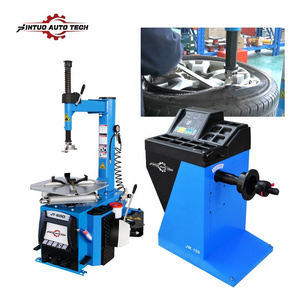 Jintuo Semi Automatic touchless tire changer tire changing machine auto tyre changer and balancer combo