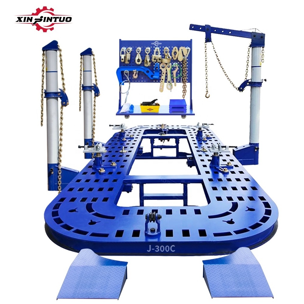 Xinjintuo car chassis straightening bench auto body repair frame machine with clamps & pulling towers for all kinds of vehicles