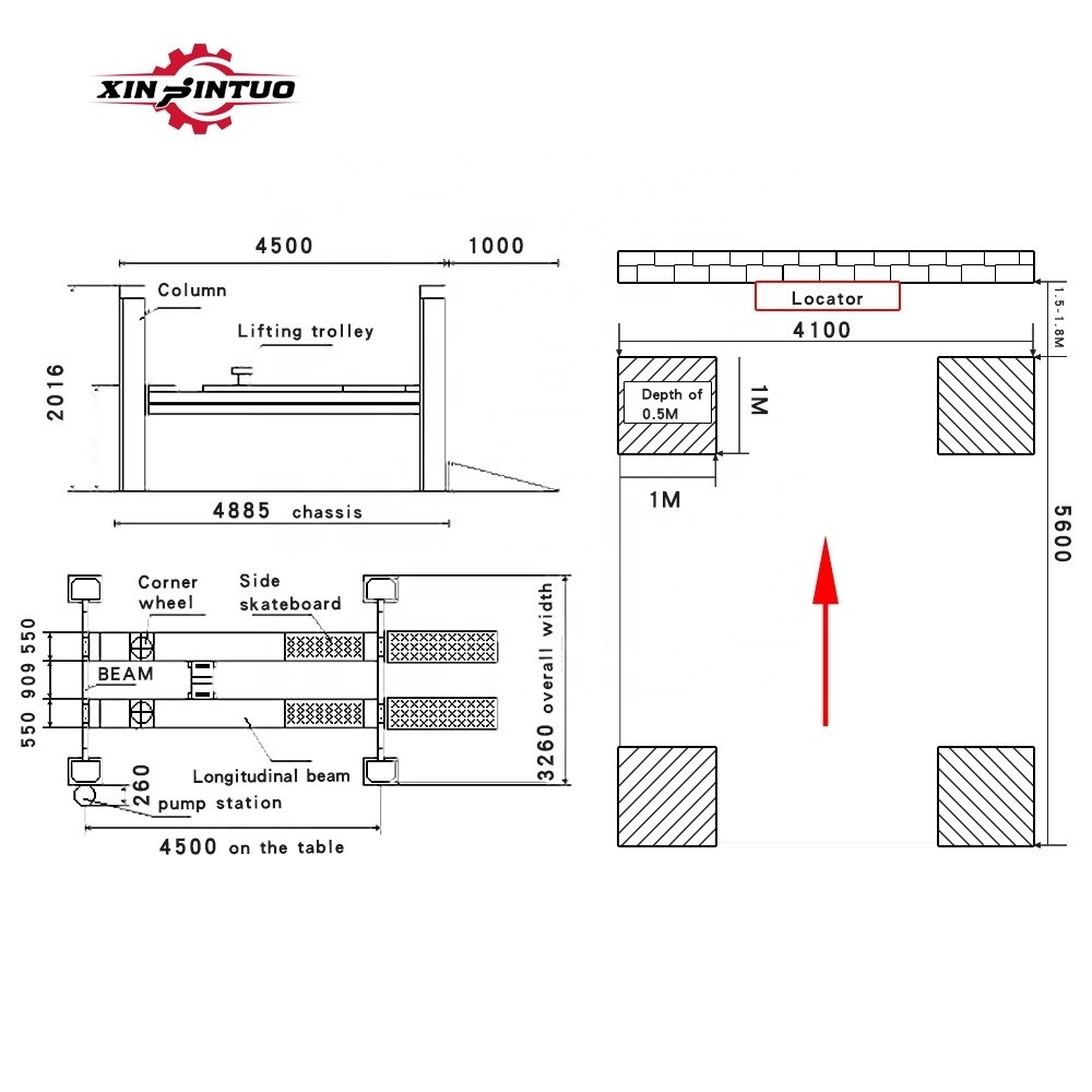 Xinjintuo Workshop equipment four wheel alignment machine full set Wheel Balancer And Tire Changer