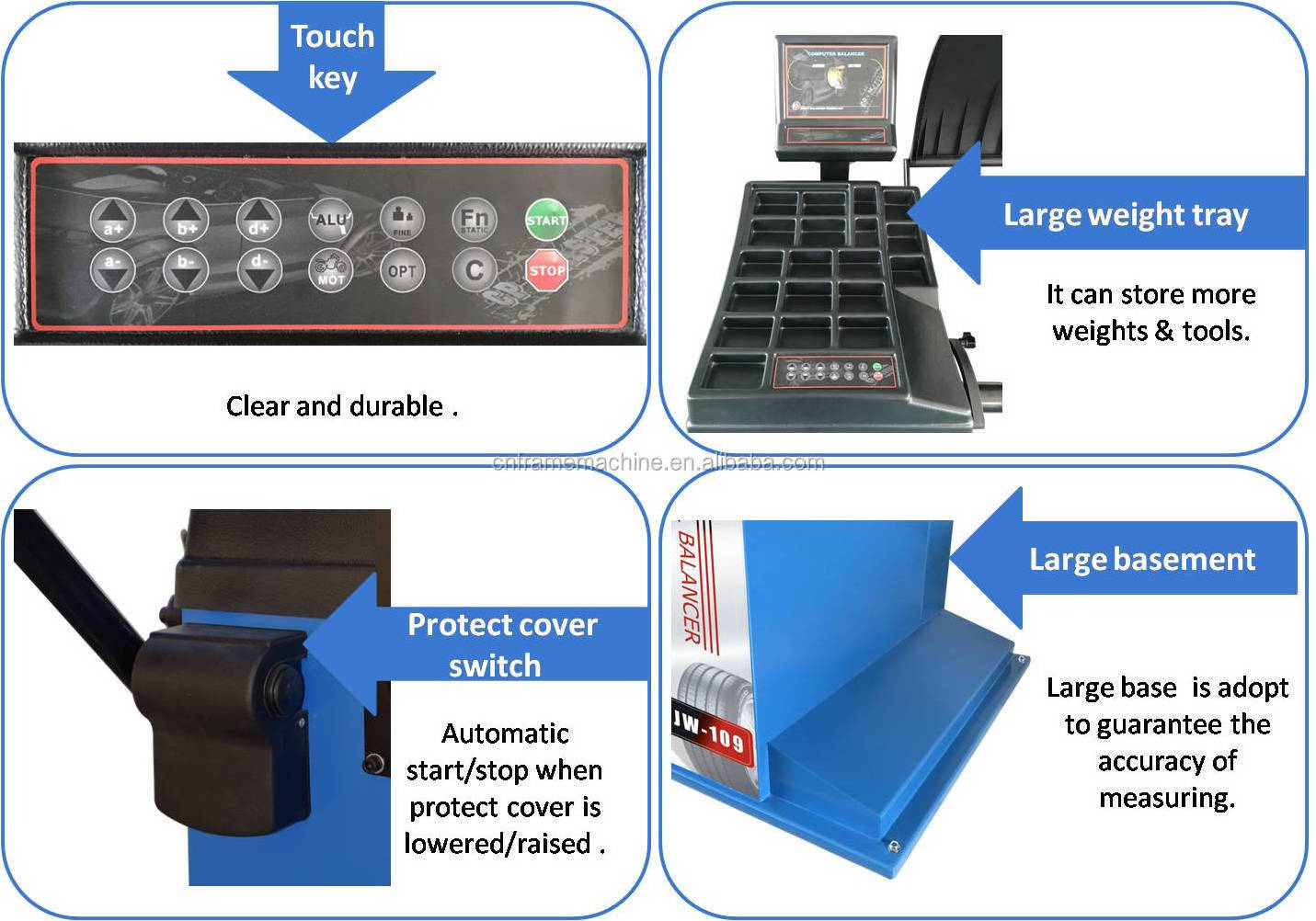 Jintuo automatic car wheel balancer for tyre service workshop