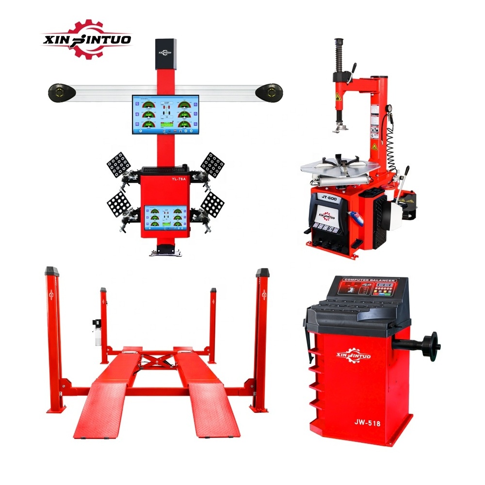 Xinjintuo Workshop equipment four wheel alignment machine full set Wheel Balancer And Tire Changer