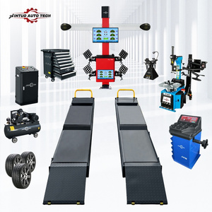 Jintuo four post hydraulic car lift 4 post lift for car work shop use working with 3d wheel alignment machine