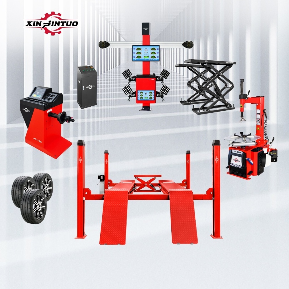 Xinjintuo Workshop equipment four wheel alignment machine full set Wheel Balancer And Tire Changer