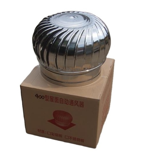 New Stock Arrival Stainless Steel 200mm Non Powered Fan Hood Roof Natural Ventilator