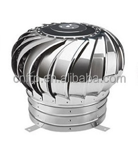 New Stock Arrival Stainless Steel 200mm Non Powered Fan Hood Roof Natural Ventilator