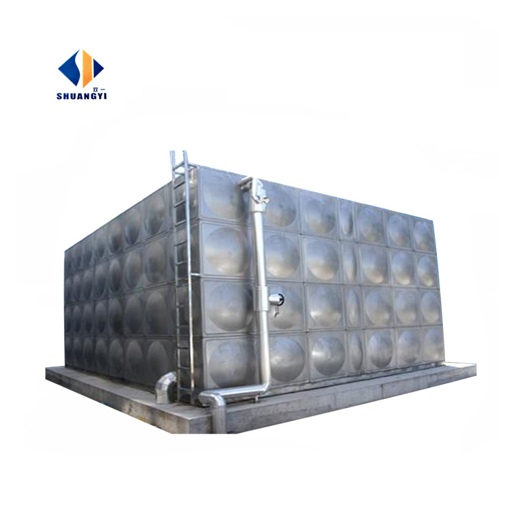 Hot sale SS304 Stainless steel  FRP Panel Tank rain water storage tank for water treatment