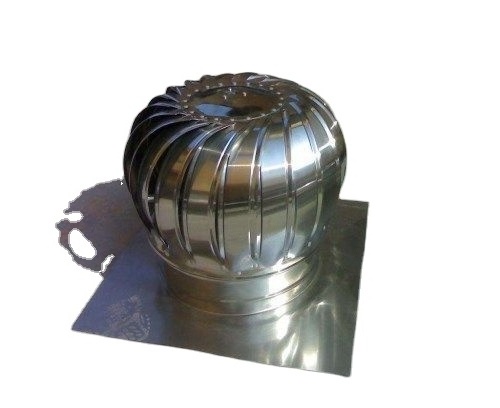 New Stock Arrival Stainless Steel 200mm Non Powered Fan Hood Roof Natural Ventilator