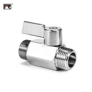 factory price Small ball valves Manual 1/4" 1/8" NPT Stainless Steel Male Screwed Threaded mini ball valve