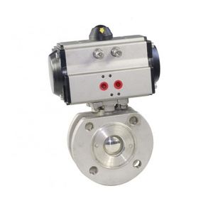 FURUI Air Actuated Valve Ansi Standard wafer Flanged 1/2 Inch Ball Valve With Pneumatic Actuator