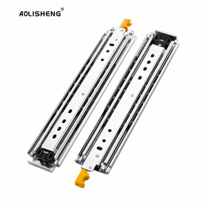 AOLISHENG Heavy Duty Drawer slides Locking Three Sections Full Extension Ball Bearing Drawer Runner Load 220KG Industrial Rail