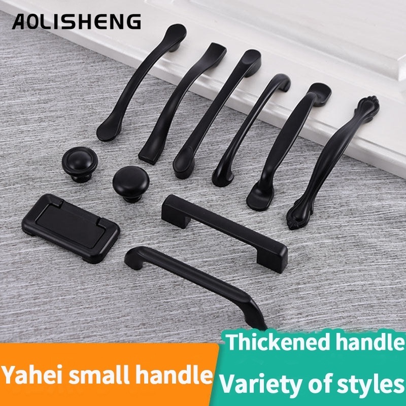 AOLISHENG Black Kitchen Cabinet Closet Drawer Main Pull Door Furniture Hardware Handles