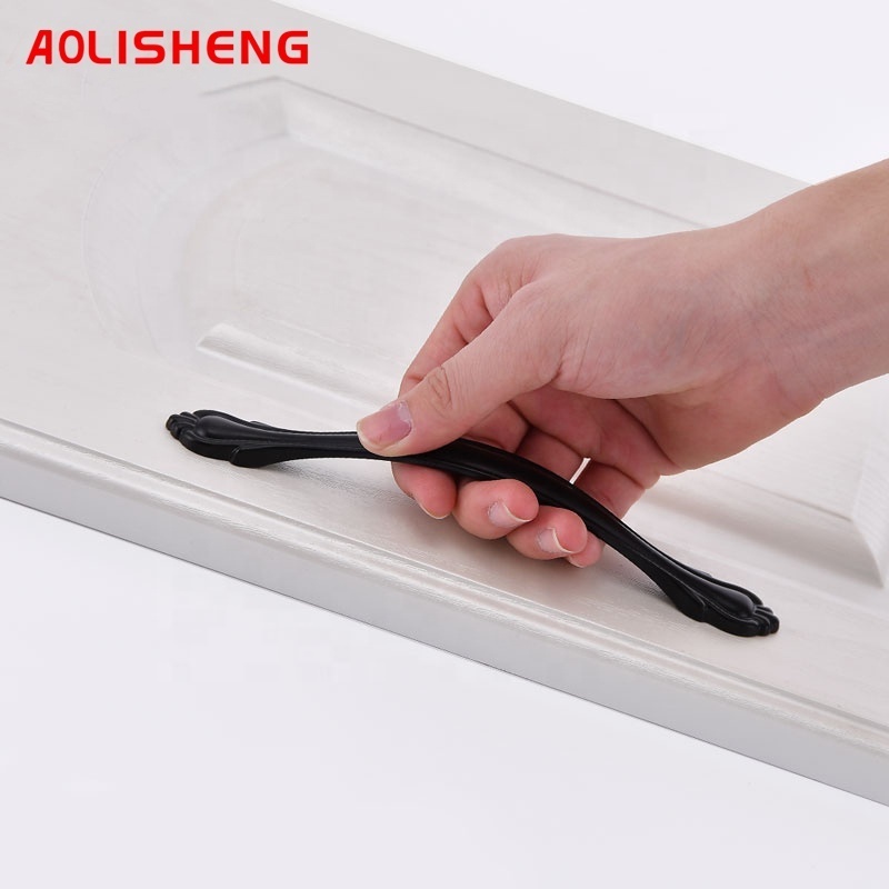 AOLISHENG Black Kitchen Cabinet Closet Drawer Main Pull Door Furniture Hardware Handles