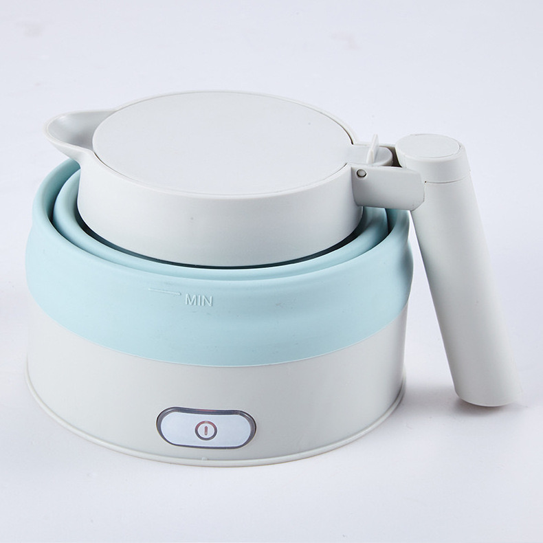 Portable 110V 220V Mini Travel Multifunction Foldable 0.8L 0.8 Litre Water 600Ml Folding Collapsible Silicone Electric Kettle