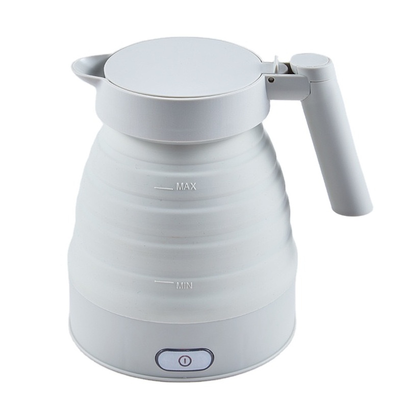 Portable 110V 220V Mini Travel Multifunction Foldable 0.8L 0.8 Litre Water 600Ml Folding Collapsible Silicone Electric Kettle