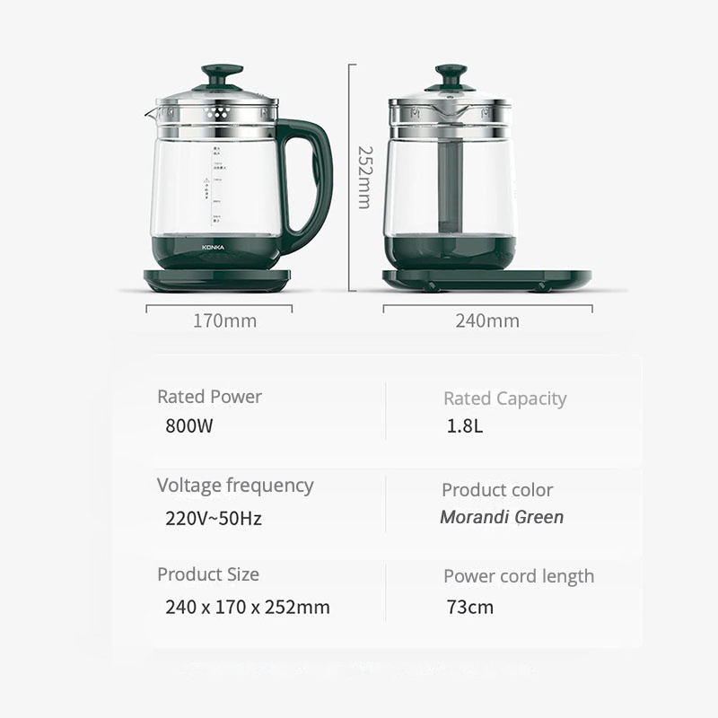 Tea Kettle and tea pot Maker Glass Teapot with Removable Loose Tea Infuser Stovetop Safe Glass teapot