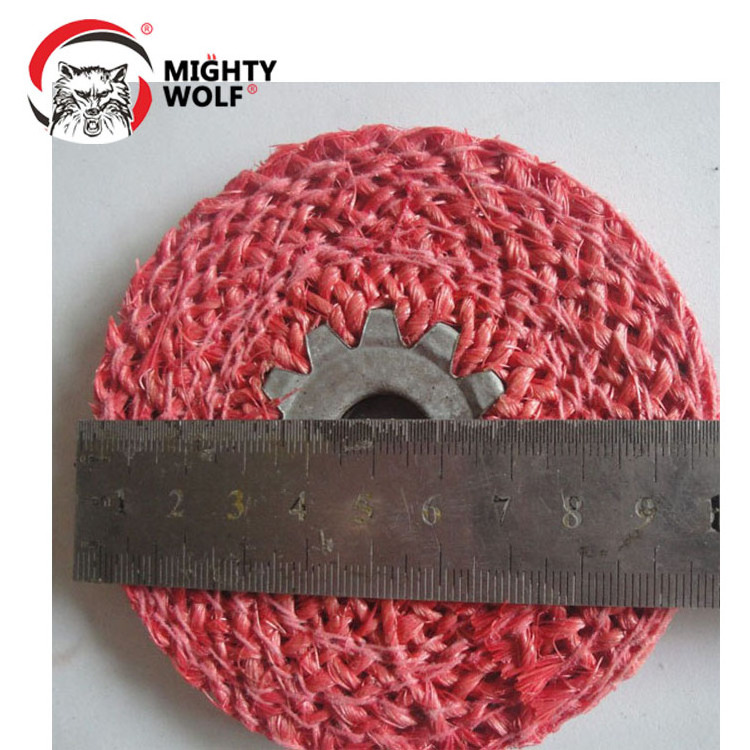 Red Sisal Buffing Wheel iron core Grinding wheel for polishing stainless steel