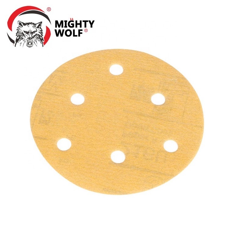 6 Inch 8 Holes Sanding Discs Orbital Hook and Loop Glass Metal  Round Disc Sandpaper