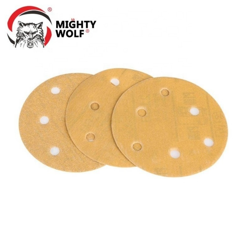 6 Inch 8 Holes Sanding Discs Orbital Hook and Loop Glass Metal  Round Disc Sandpaper