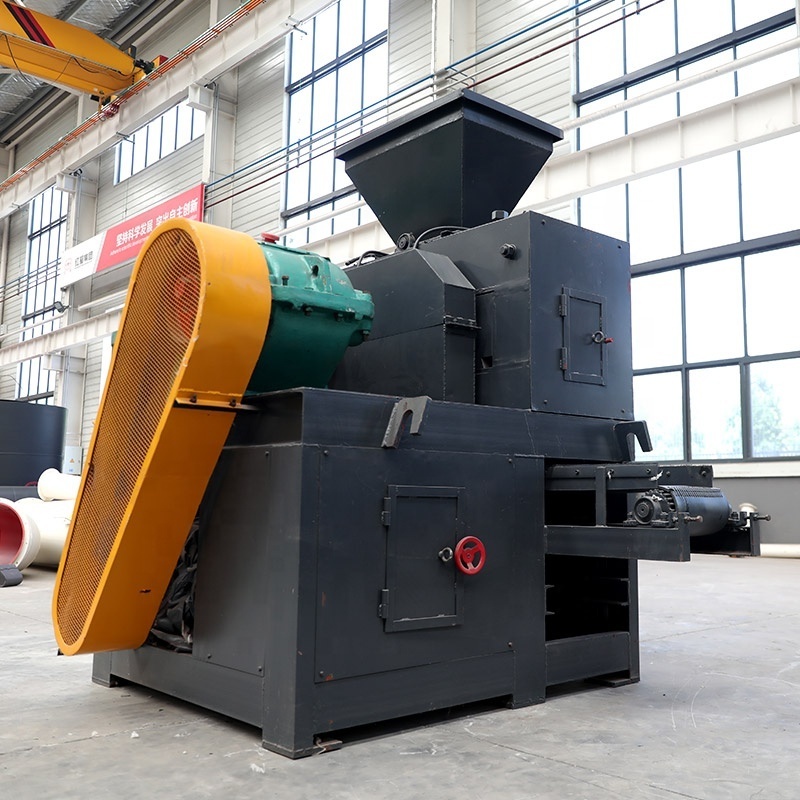 High efficiency roller press mineral powder charcoal coal dust briquette machine with factory price for BBQ price list