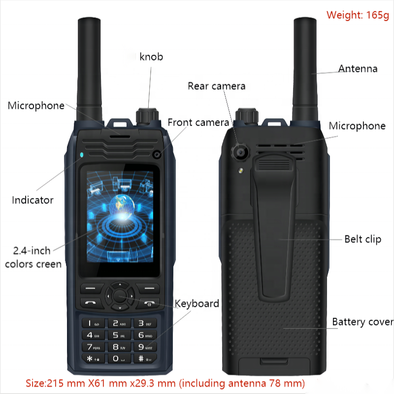 Android 10 POC Zello Long Range Dual Sim Card Walkie Talkie Mobile Phone Radio Woki toki