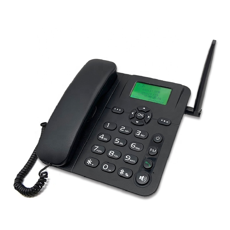 Smart Cheapest 2G Gsm Dual Sim Desk Phone Fixed Wireless Desktop Phone with FM radio