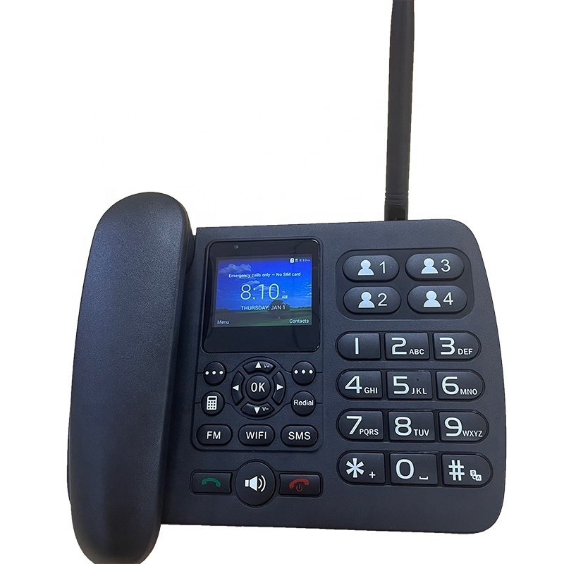 2G 3G 4G Lte Voip Sip Volte Android 4.4 Cordless Desk Phone Home Office Sim TF Card Fixed Wireless Desktop Phone