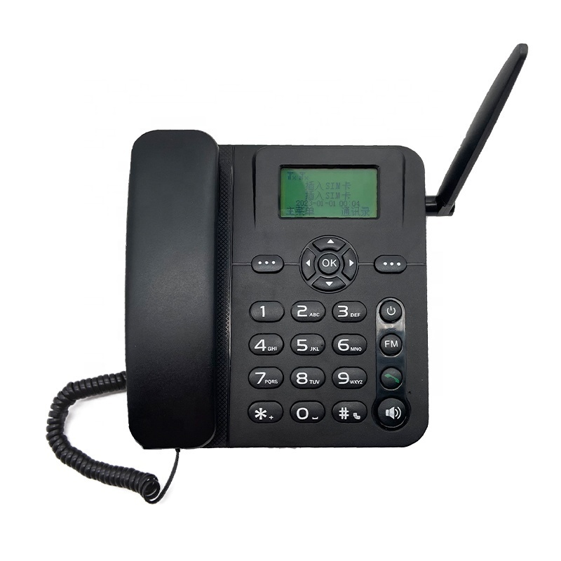 Smart Cheapest 2G Gsm Dual Sim Desk Phone Fixed Wireless Desktop Phone with FM radio