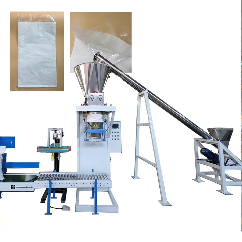 10kg 20kg 25kg Bag Sewing, Heating, Folding, Hemming Tape, Sealing, Packing Powder Flour Packaging Machine