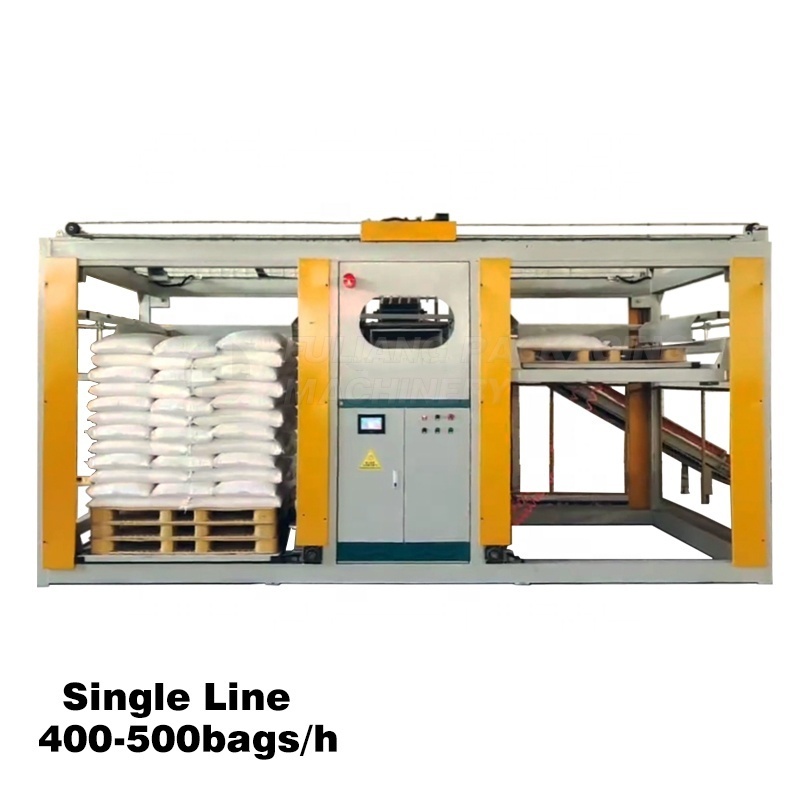 New automatic palletizer machine for stacking 20-50kg bags in pallet