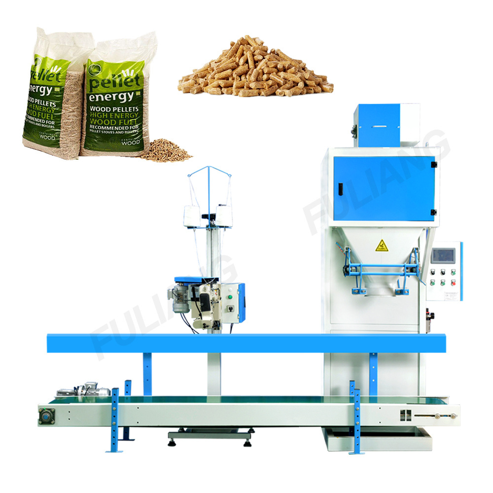 Single And Double Bucket 25kg 50kg Feed Bagging Automatic Pouch Packing Machine For Fertilizer Packaging Machine