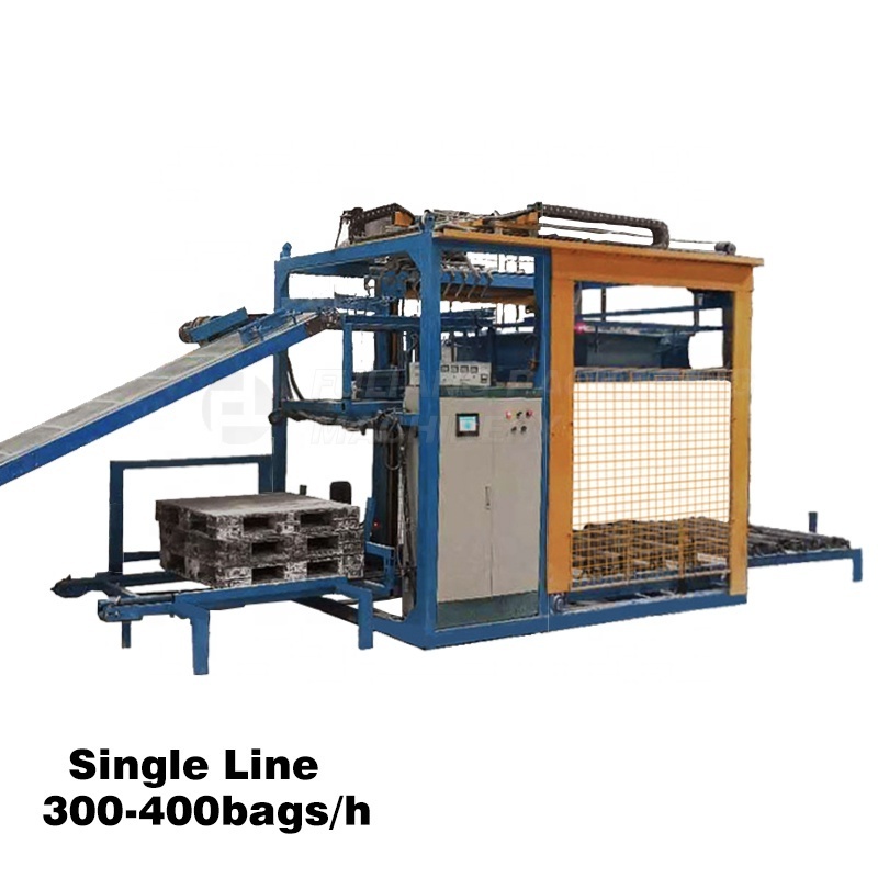 New automatic palletizer machine for stacking 20-50kg bags in pallet