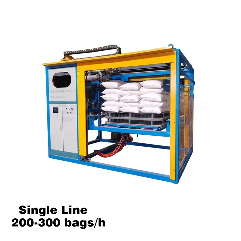 New automatic palletizer machine for stacking 20-50kg bags in pallet