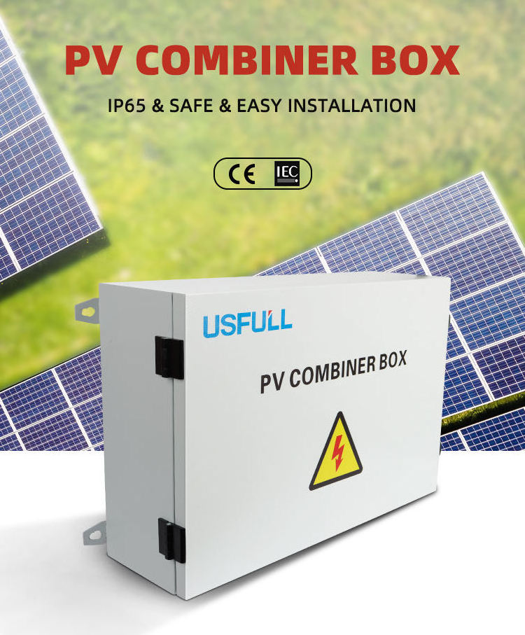 USFULL Hot Sale Solar Combiner Box IP65 Coated Iron 8 String DC 1500V 1000V 6 In 1 Out PV Junction Box Customization Available