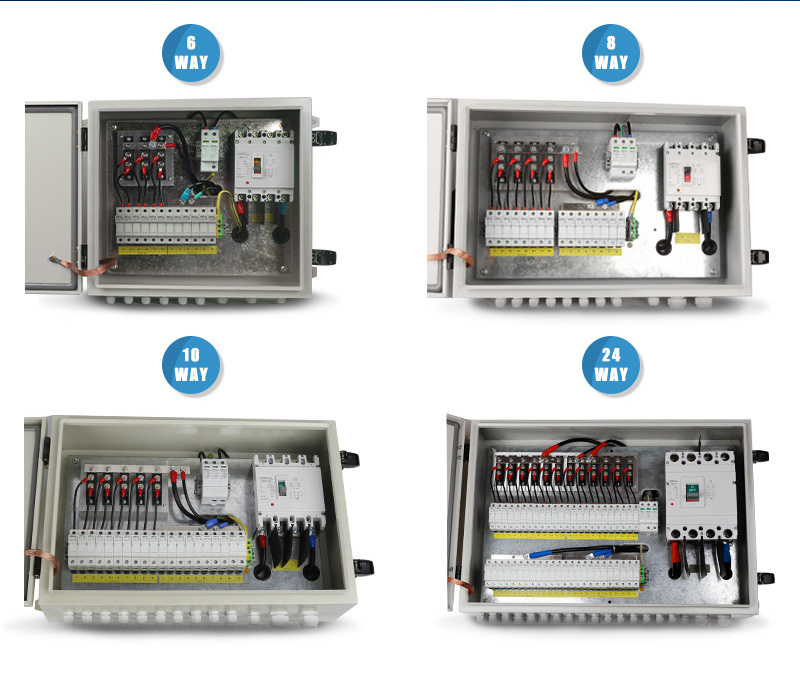 USFULL Hot Sale Solar Combiner Box IP65 Coated Iron 8 String DC 1500V 1000V 6 In 1 Out PV Junction Box Customization Available