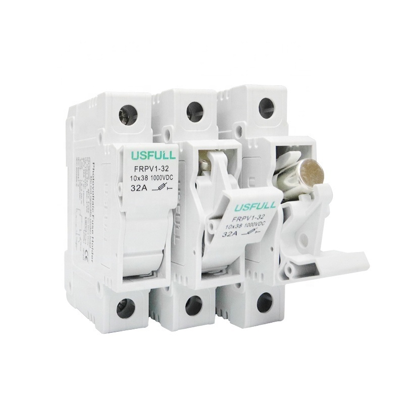 USFULL DC PV Solar fuse 1000V fuse switch Din Rail Fuse Holder