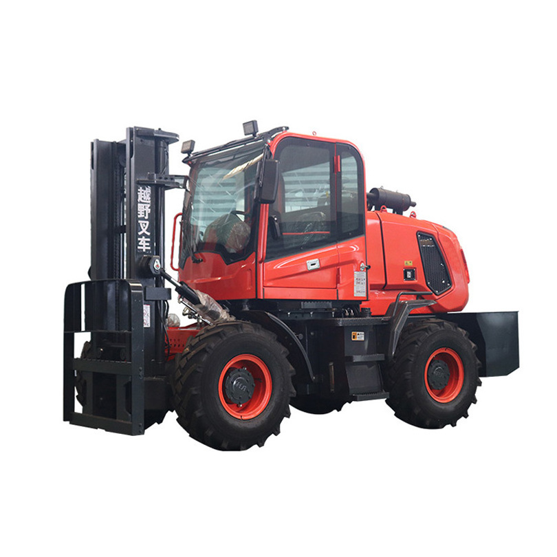 High Quality 1.5Ton 3.5Ton 5Ton 6 Ton 8Ton 4X4 4Wd Diesel Outdoor All Rough Terrain 3 Stage Mast Off Road Forklift for sale