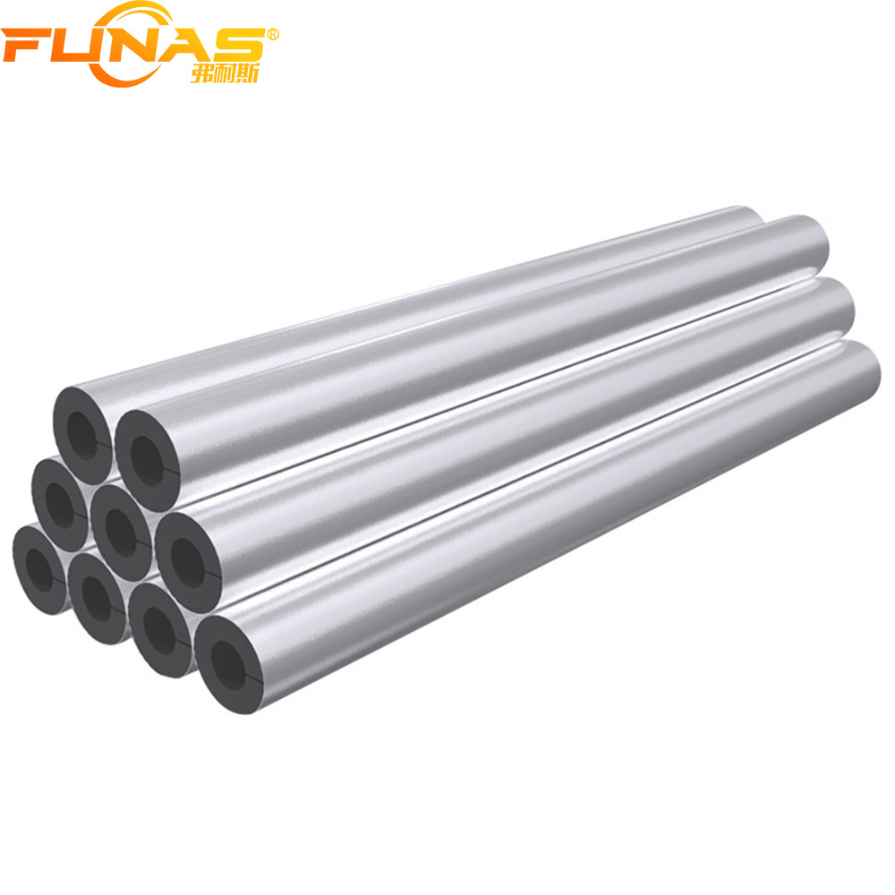 Funas Flex NBR Elastomeric Insulation Rubber Foam Tube with Aluminum Foil