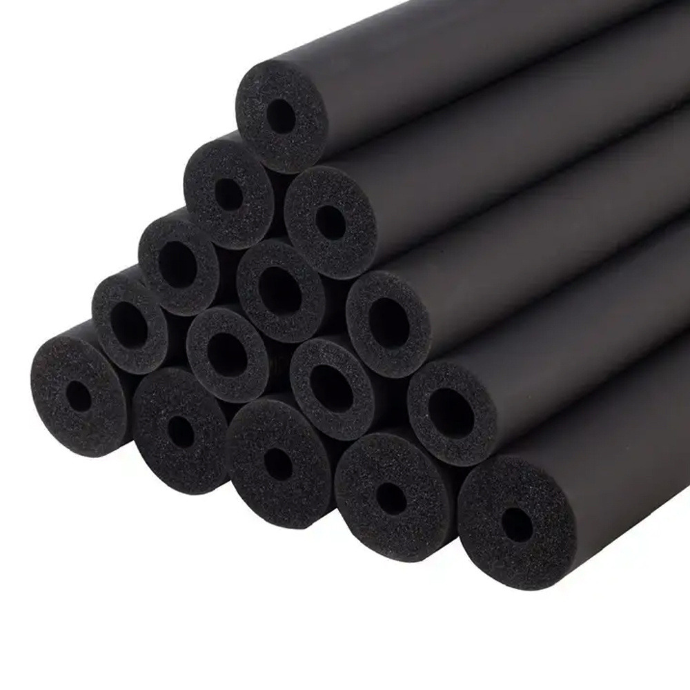 Funas black nbr closed cell elastomeric nitrile rubber hose air conditioners pipe insulation foam tube rubber thermal insulation