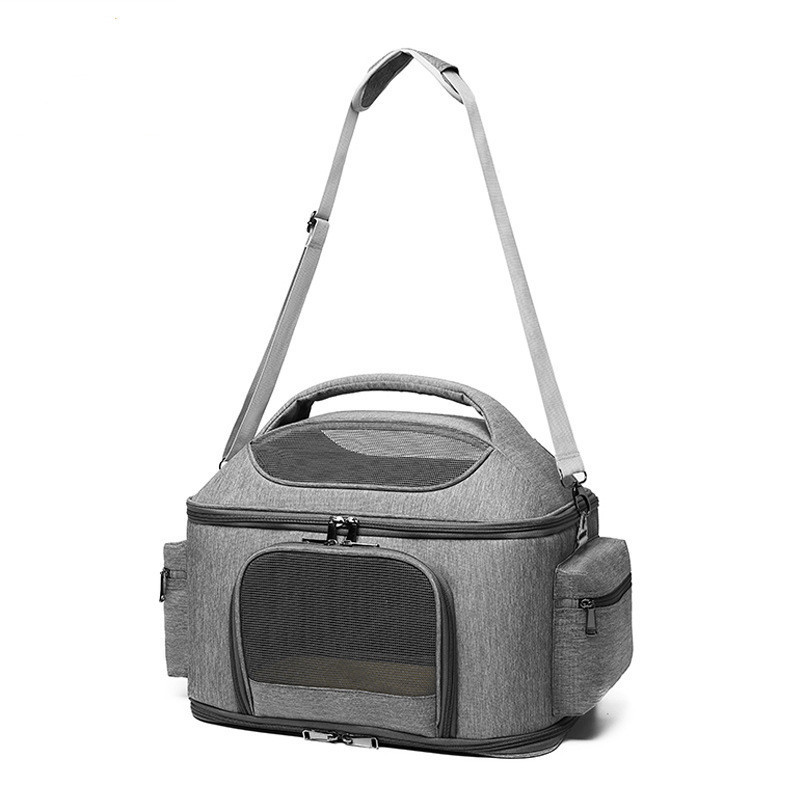 Big capacity kennel foldable Small medium dog carrier bag Car Portable cat cage bag pet car seat carrier