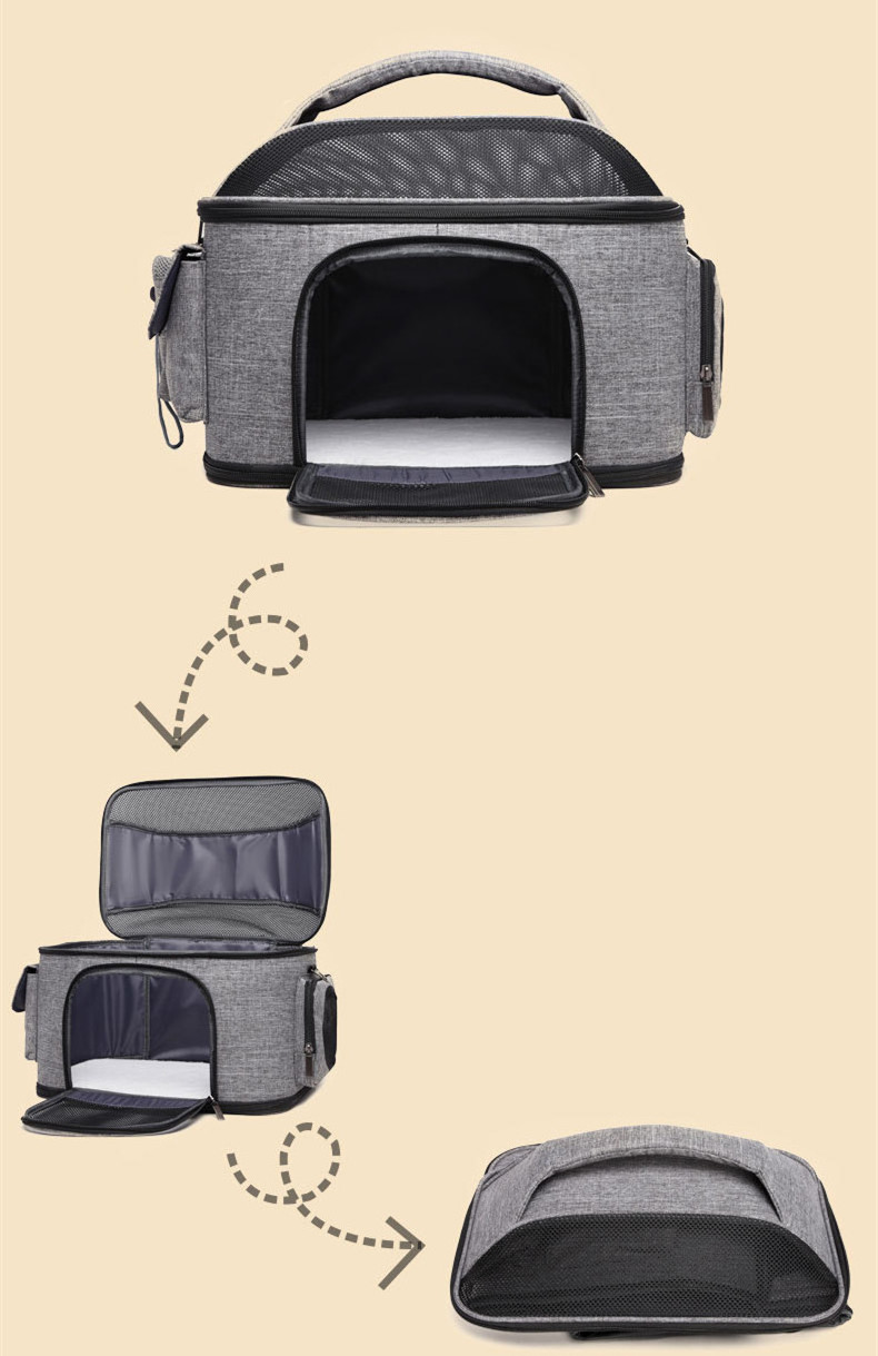 Big capacity kennel foldable Small medium dog carrier bag Car Portable cat cage bag pet car seat carrier