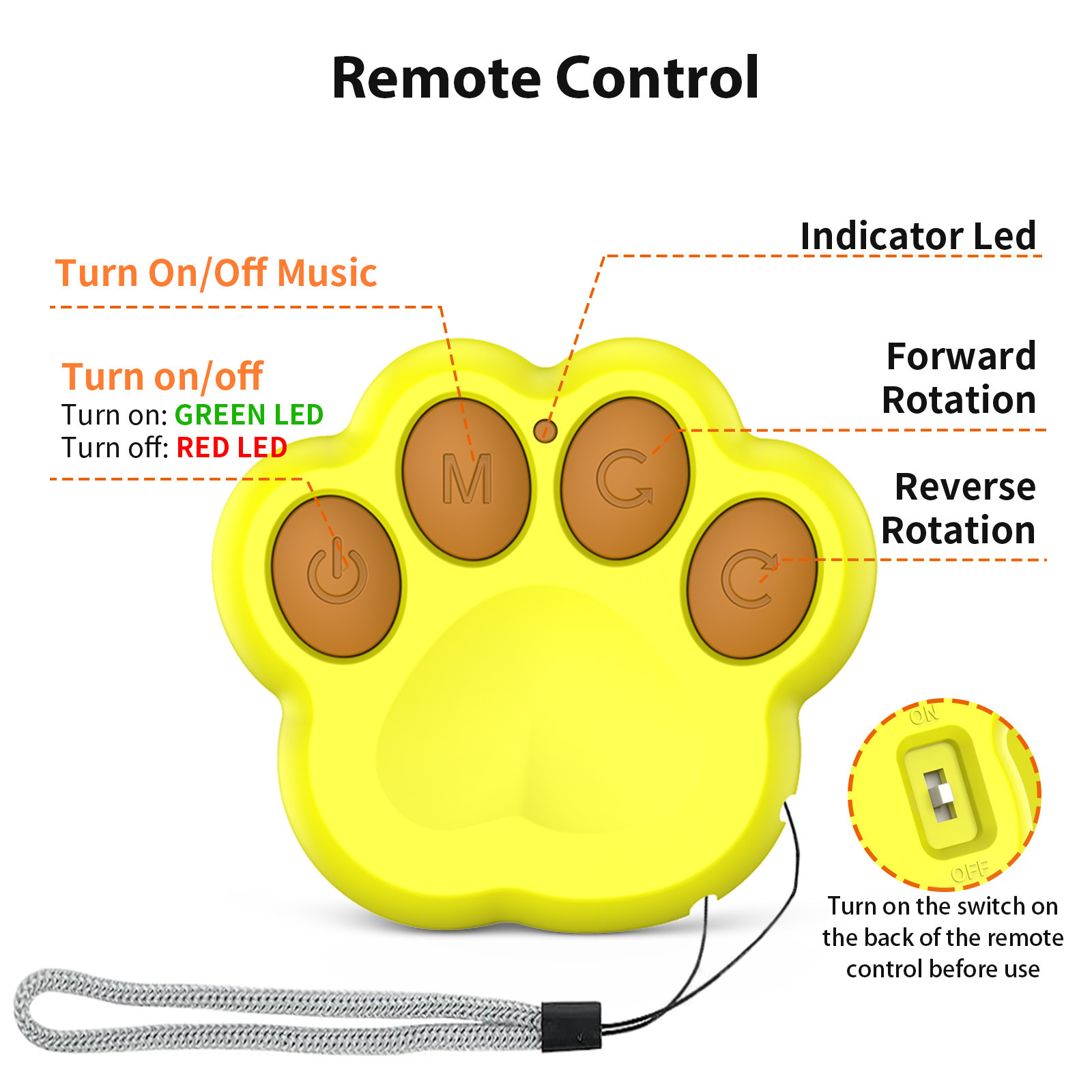 2023 New design USB charging remote control smart auto rotating ball toy pet electric rolling dog cat ball play toys