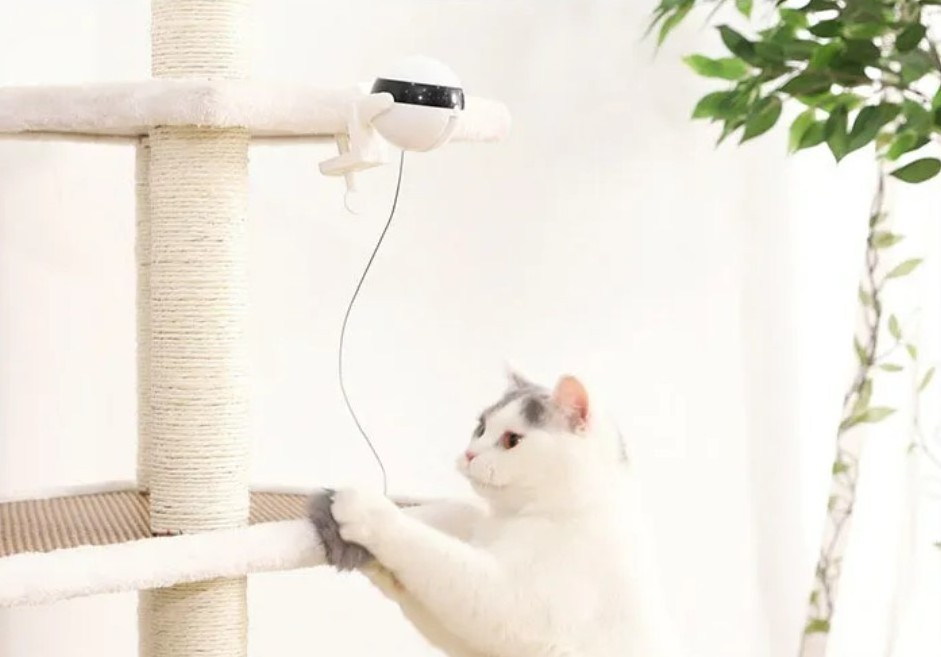 smart auto rotating toy Lifting Ball Electric Interactive Cat Toy For Automatic Cat Teaser Toy