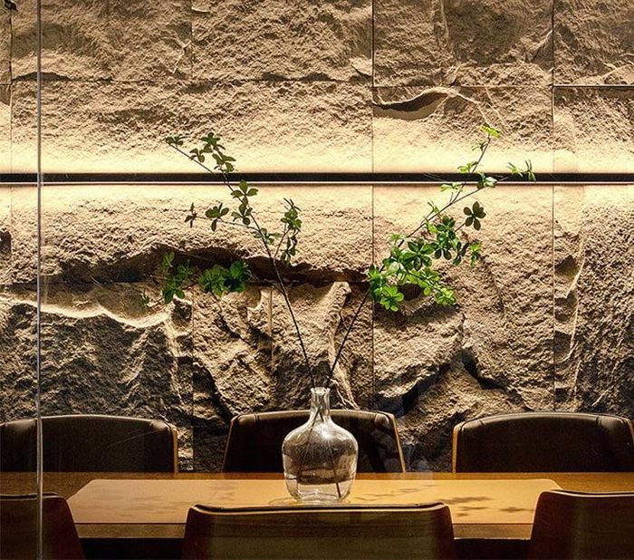 Stone texture cladding wall board stone panel faux pu rock stone wall panel